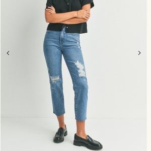 JBD Karla Ripped-knee jeans